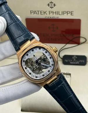 Original Patek Philippe Blue Genuine Leather Strap Mechanical Watch