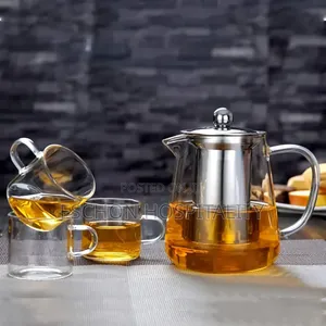 5 in 1 Glass Teapot Set With 4 Cups