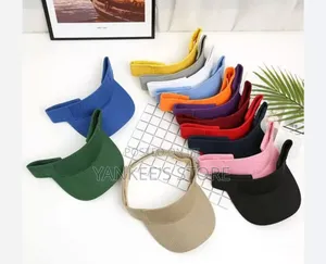 Brand New Quality Unisex Plain Visor Half Cap