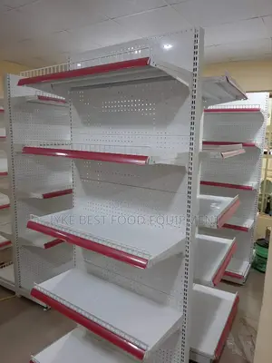 Double Sided Supermarket Storage Shelves