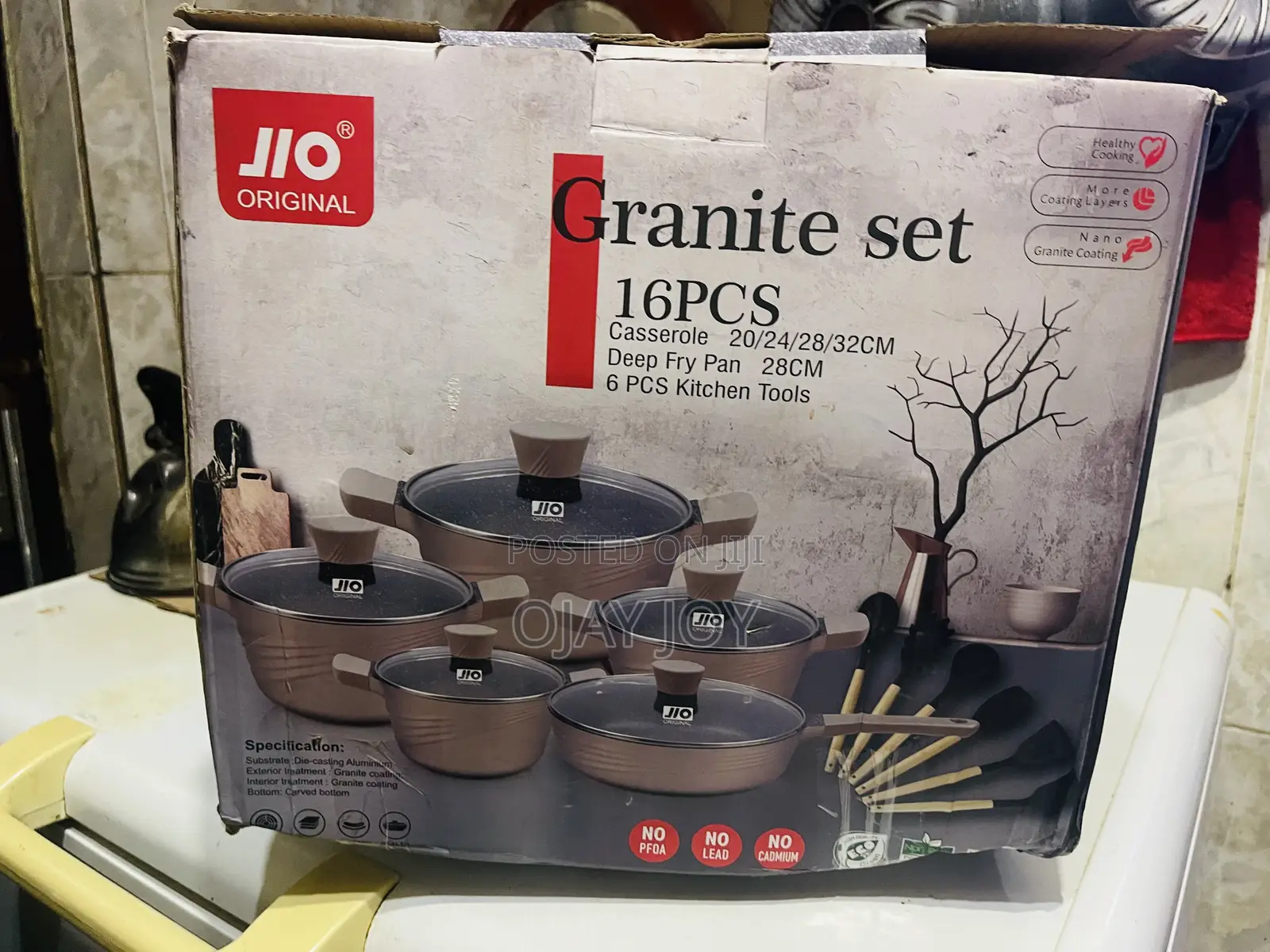 Jio 16pcs Granite Pot Set