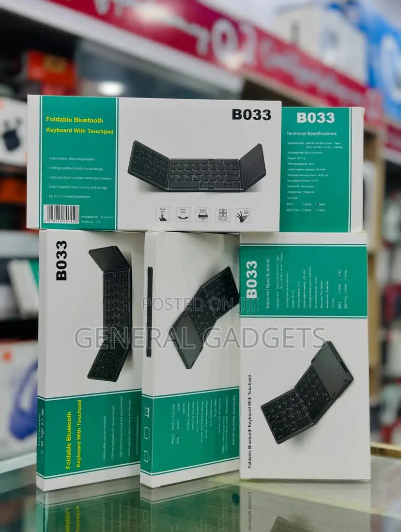 Foldable Wireless Keyboard Touch-Mouse Pad