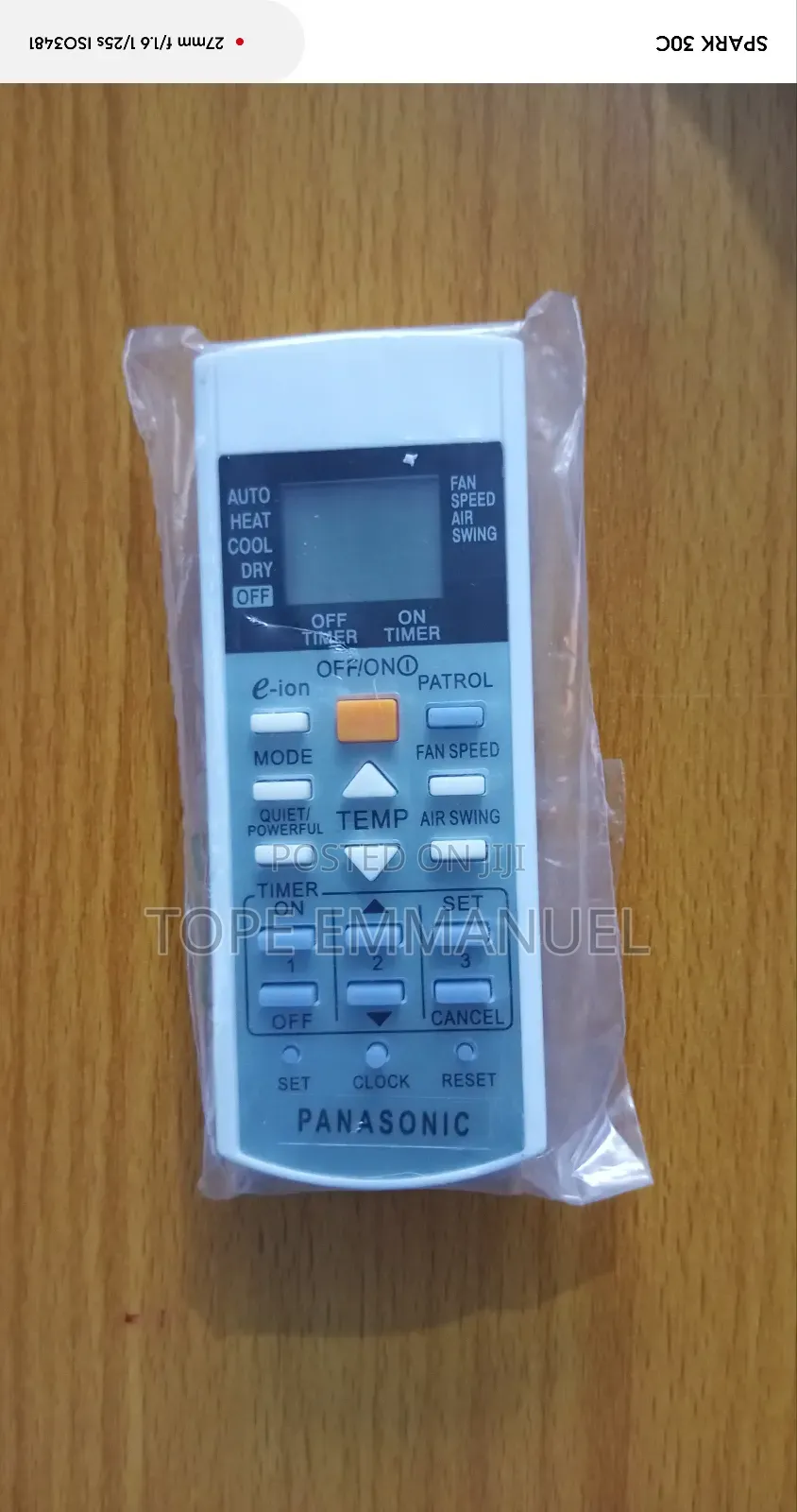 Panasonic Ac Replacement Remote Control