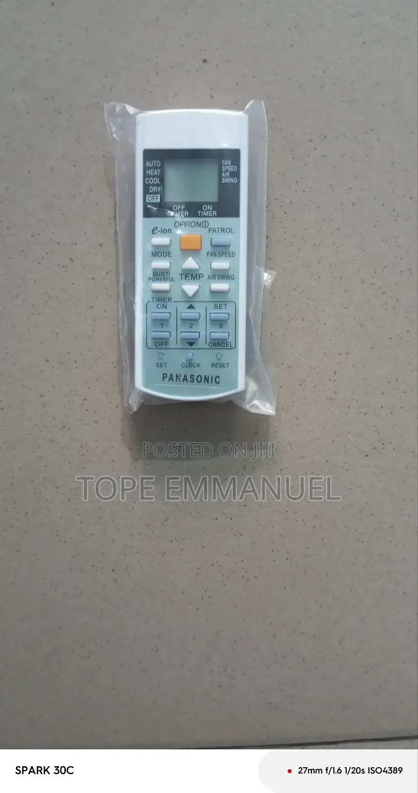 Panasonic Ac Replacement Remote Control