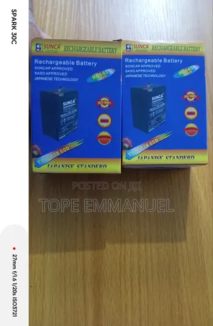 Sunca 6v4.5ah Sealed Rechargeable Lead Acid Battery X 2
 Unit