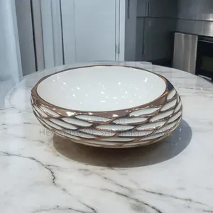 Oval Countertop Basin (White and White)