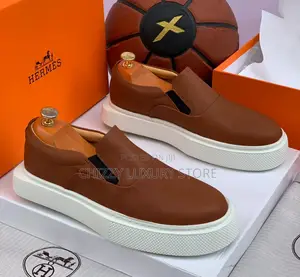 Hermes Quality Luxury Men Genuine Leather Sneakers