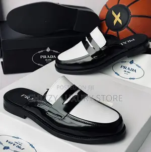 Prada Quality Luxury Men Genuine Leather Half Shoe