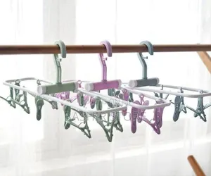 Clothes Drying Hanger With Clips