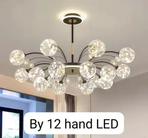 Led Clear Glass Nordic Chandelier Light for Home / Hotel Lighting Deco