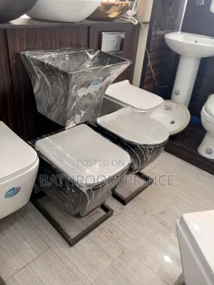 Black Design Conceal Water Closet With Wall Hung Basin