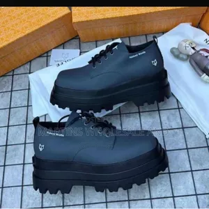 Black Naked Wolfe Platform Lace-Up Shoes.