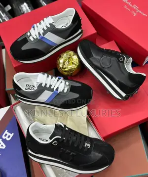 Original Salvatore Ferragamo Leather / Suede Sneakers