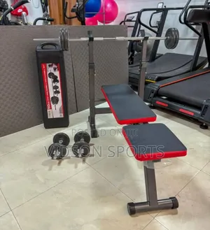 Weight Bench and 55kg Weight Set