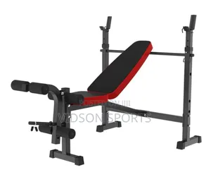 Weight Bench With Leg Extension and Lag Curl and 55kg Dumbbell