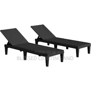 Outdoor Chairs Lounge Set of 2 With 5-Position Adjustable Backrest ,