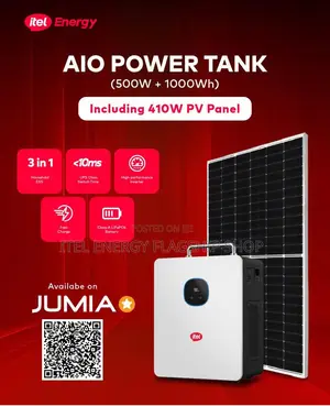 Itel Energy 500w Inverter Generator + 490w Monocrystalline Solar Panel