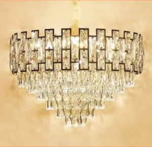 Amber Crystal Ceiling Lamp