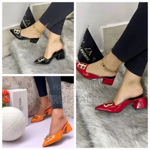 Pretty Women's Block Short Heels Slippers. Sizes 37-42.  #Em