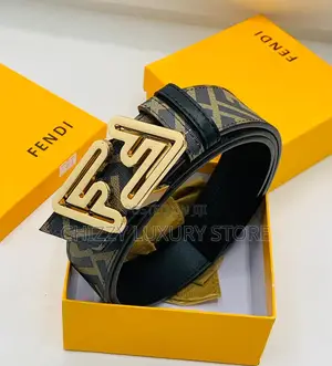Fendi Quality Luxury Men Genuine Leather Belt