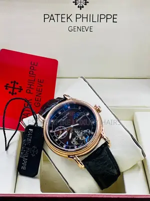 Automatic Patek Philippine Leather Wristwatch