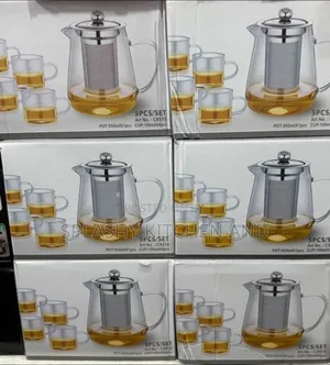 Coffee Kettle Tea Cup Set With 4 Cups