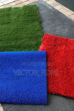 Blue Red Artificial Grass