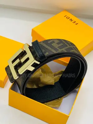 Fendi Reversible to Black Pure Quality Unisex Waist Belt 1