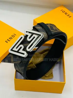 Fendi Reversible to Black Pure Quality Unisex Waist Belt 1