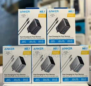 Anker Laptop Charger,140w Max Usb Charger 4 Port Multi