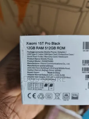 New Xiaomi 15T Pro 512 GB Black