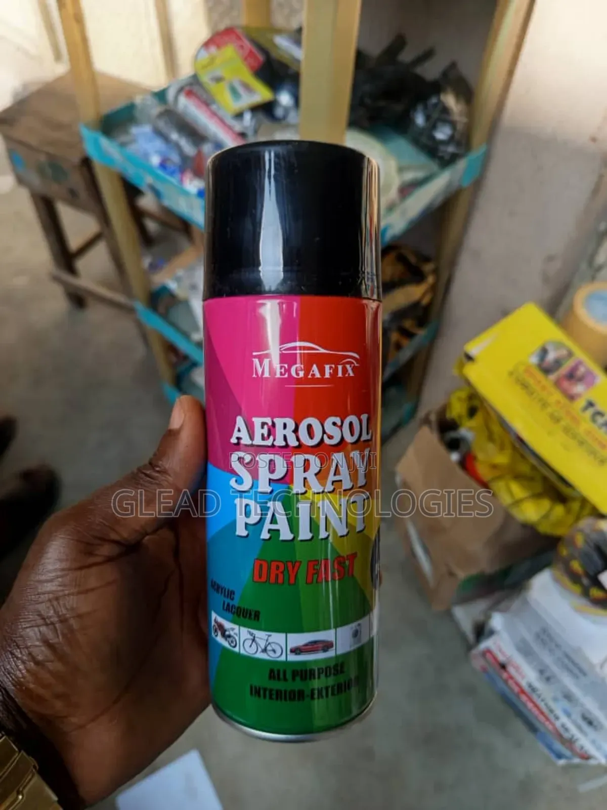 Black Spray Paint.