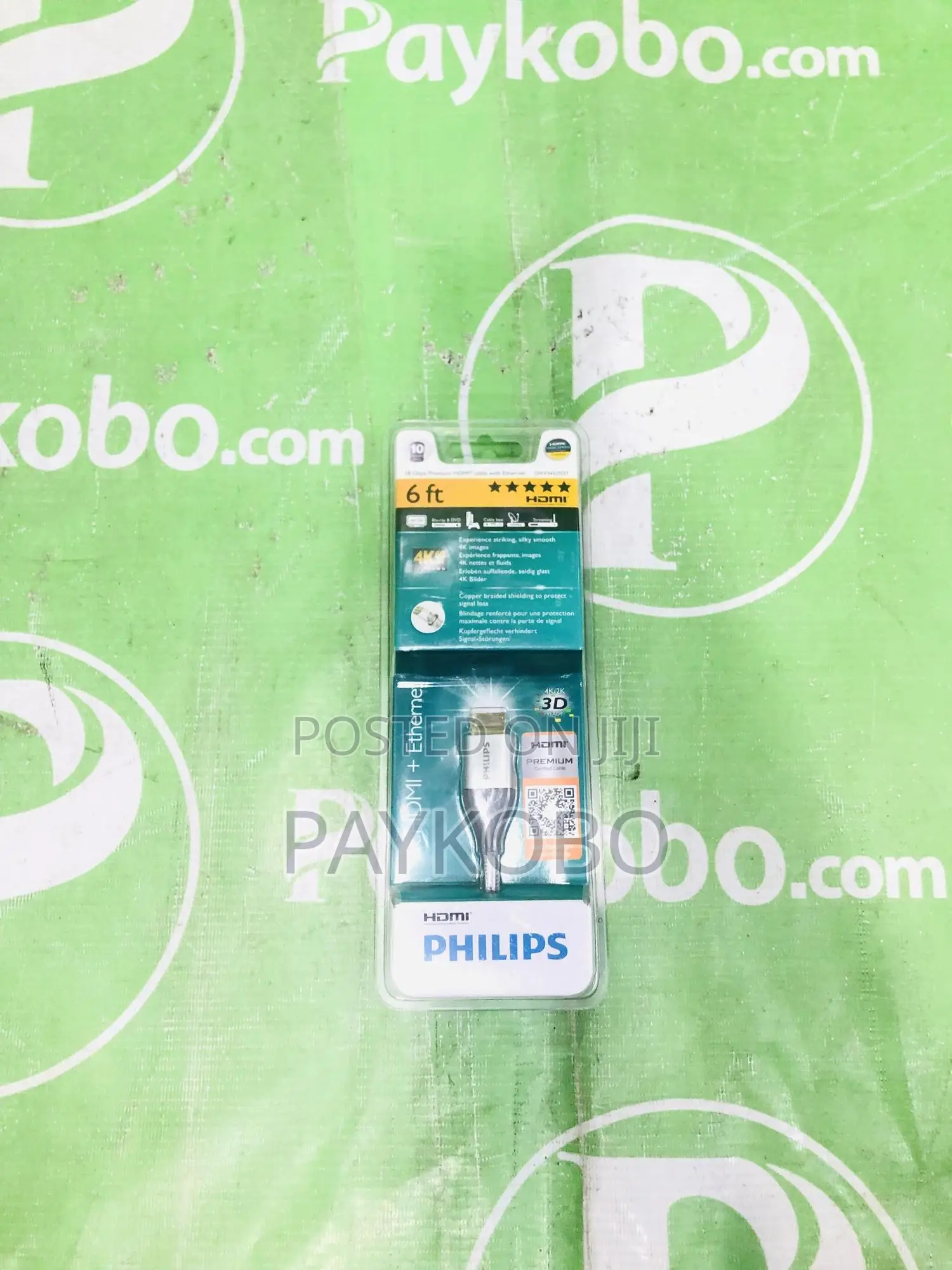 Phillips 6ft Hdmi+Ethernet High Speed Cable