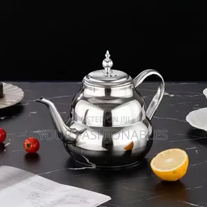 Elegant Silver Stainless Steel Teapot 1500ml