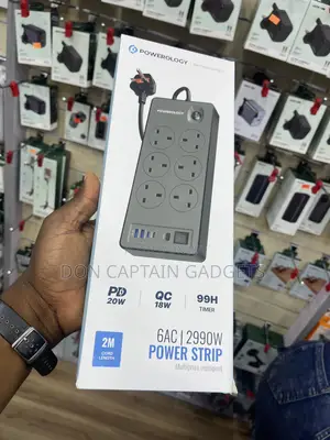 Powerology 6ac 2990w Power Strip Pd 20w