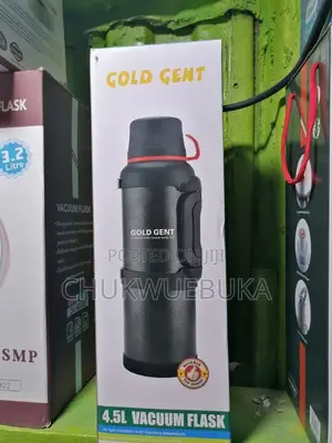 4.500ml Good Quality Gold Gent Water Flask 24 Hours Hot