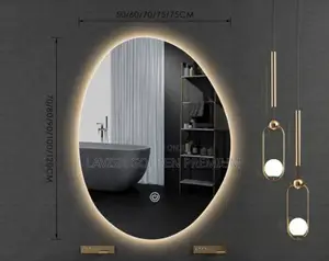 Round Led Mirror With Three Light