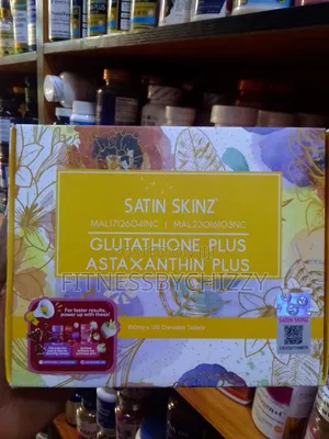 Satin Skinz Glutathione Plus Astaxanthin Plus X 120 Chewable Tablets