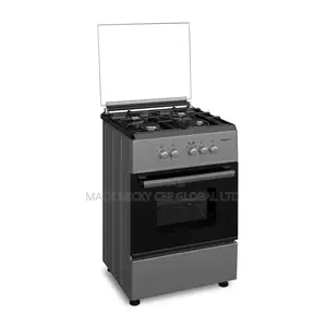 Maxi Gas Cooker 60x60 Cm (4) Burners Black Grey (Basic)