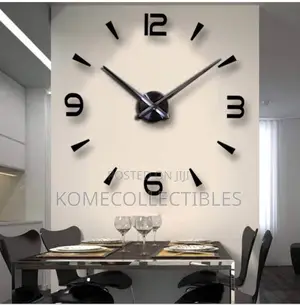 3d Diy Clock! . Number + Word Design .: Gold . Size: 120cm .
