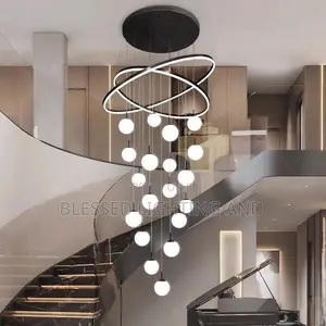 Size 19 Bulbs E27 Bulb Modern Staircase, Duplex Living Room, Hotel Lob