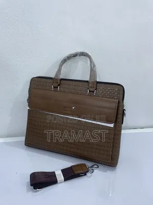 Mont Blanc Premium Faux Leather Laptop Bag – Unisex