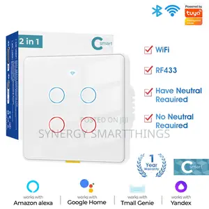 Tuya Wi-fi C-smart 4 Gang Smart Switch (White)