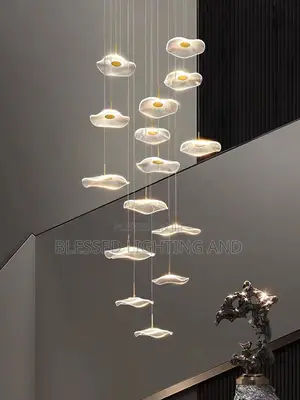 Modern Led Flower Staircase, Living Room Light by 12 Drops