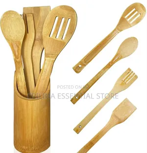 5pcs Round Wooden Spatula