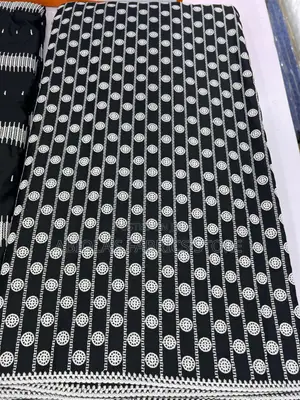 Swiss Voile Black and White Lace