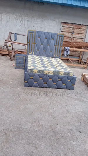 4.5by6 Quality Padded Bed Frame