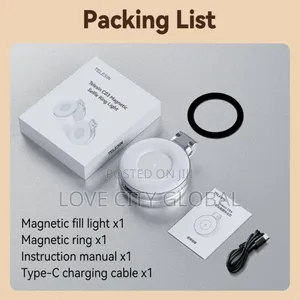 Telesin Fill Light Rechargeable Magnetic Built-in Mirror Phone Selfie.