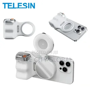 Telesin Magnetic Phone Camera Hand Grip Magnetic Mirror Led Light