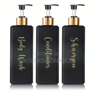Black and Gold Soap, Lotion and Shampoo Dispensers